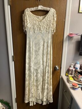 Vintage ivory Jessica McClintock maxi dress